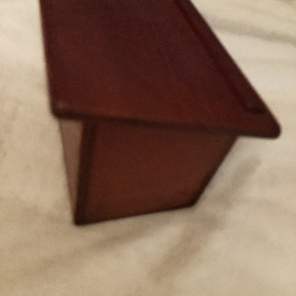 Vintage Wood Recipe Card Box with Removable Lid . GUC - Picture 4 of 14